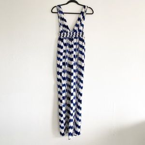 White and Blue Jumpsuit